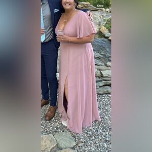Azazie kimber in dusty rose size 18